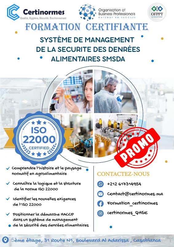 Formation ISO 22000 & HACCP - Sécurité Alimentaire