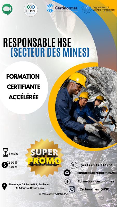Responsable HSE Secteur des Mines